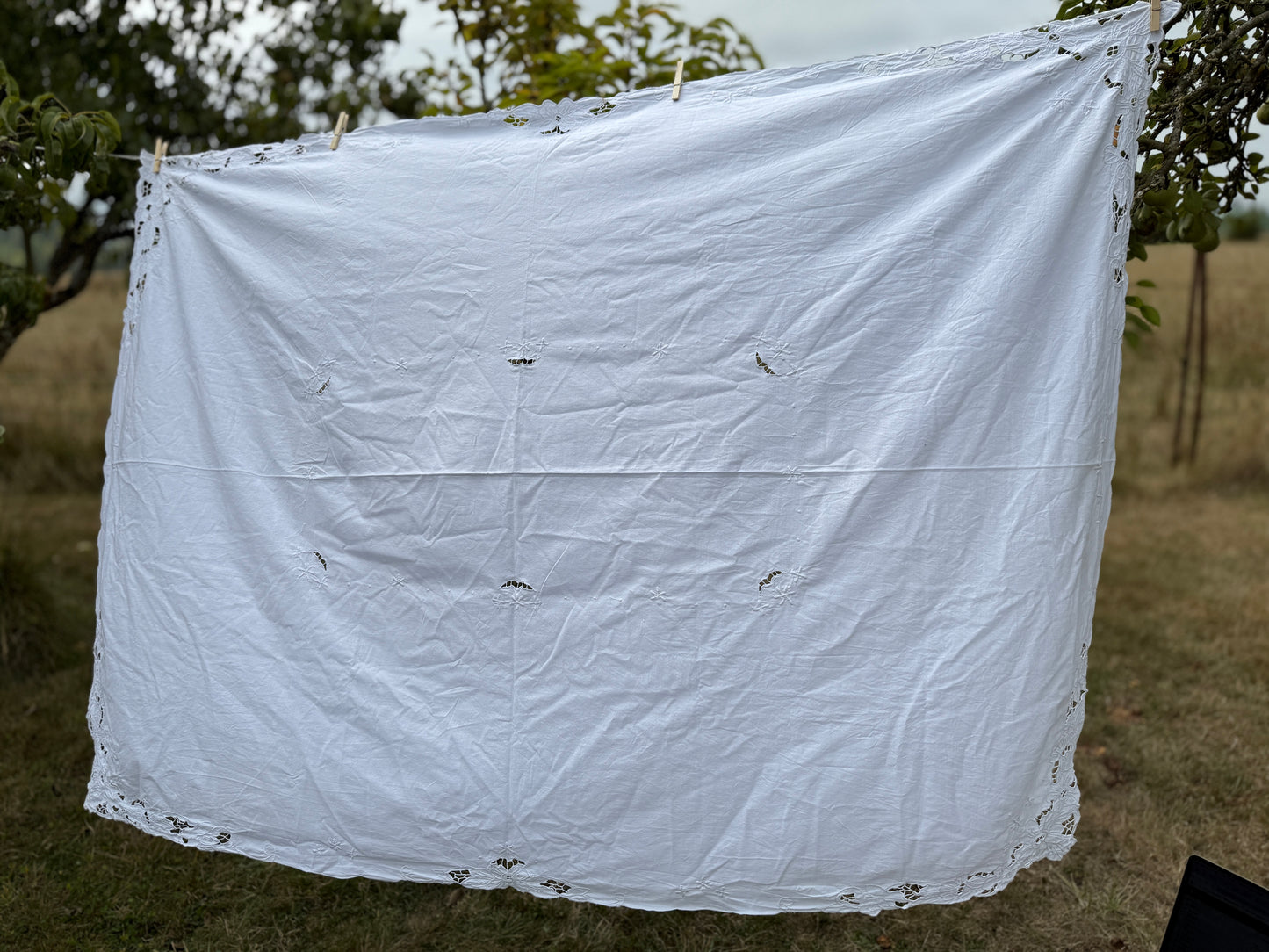 AA.White on white cut work 50" x 70"