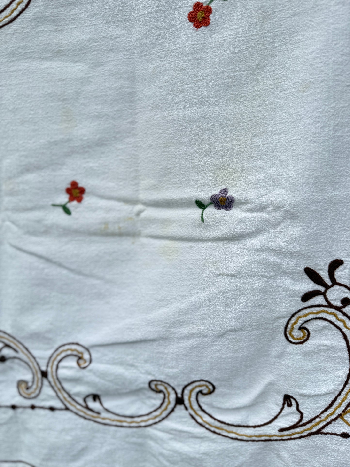 AA.purple and red floral heavy embroidered 44" x 55"