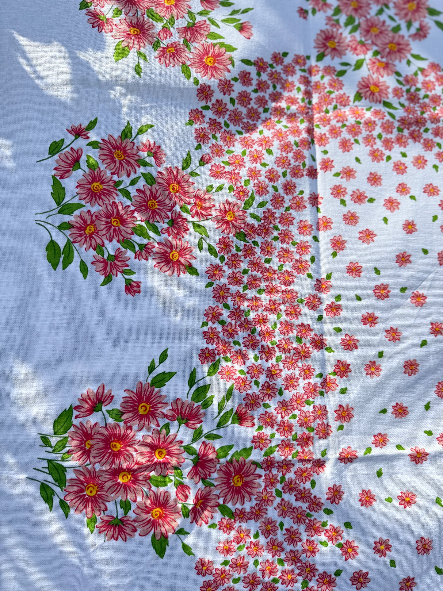 AA. printed colorful daisy  62" x 49"