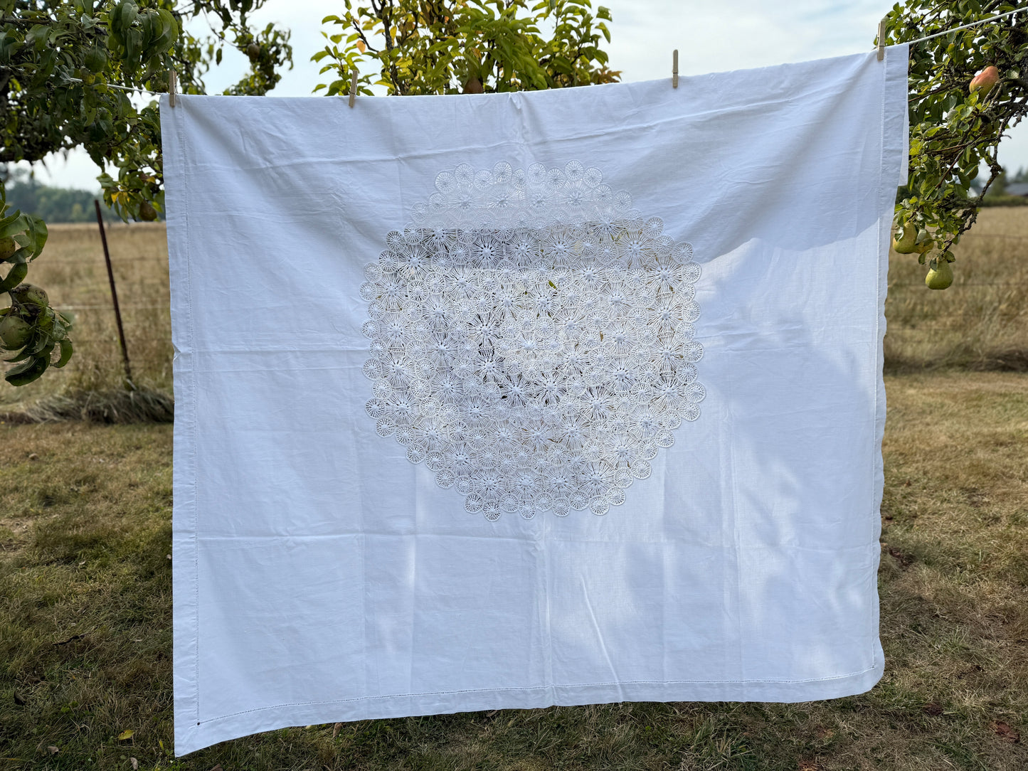 AA. unique white on white 60" x 63"