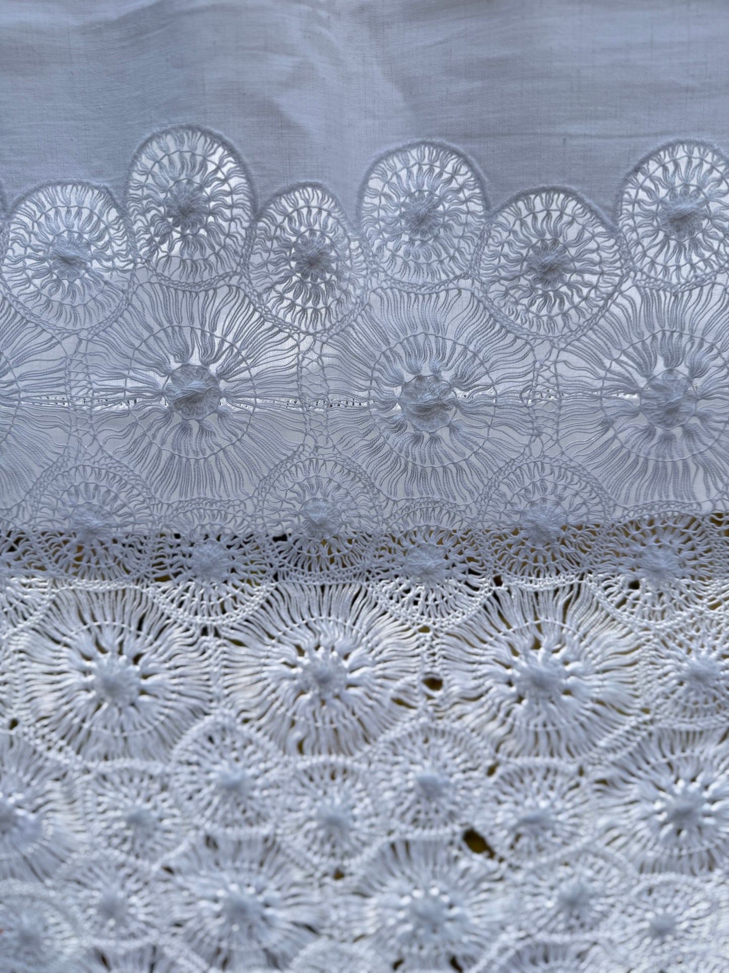 AA. unique white on white 60" x 63"