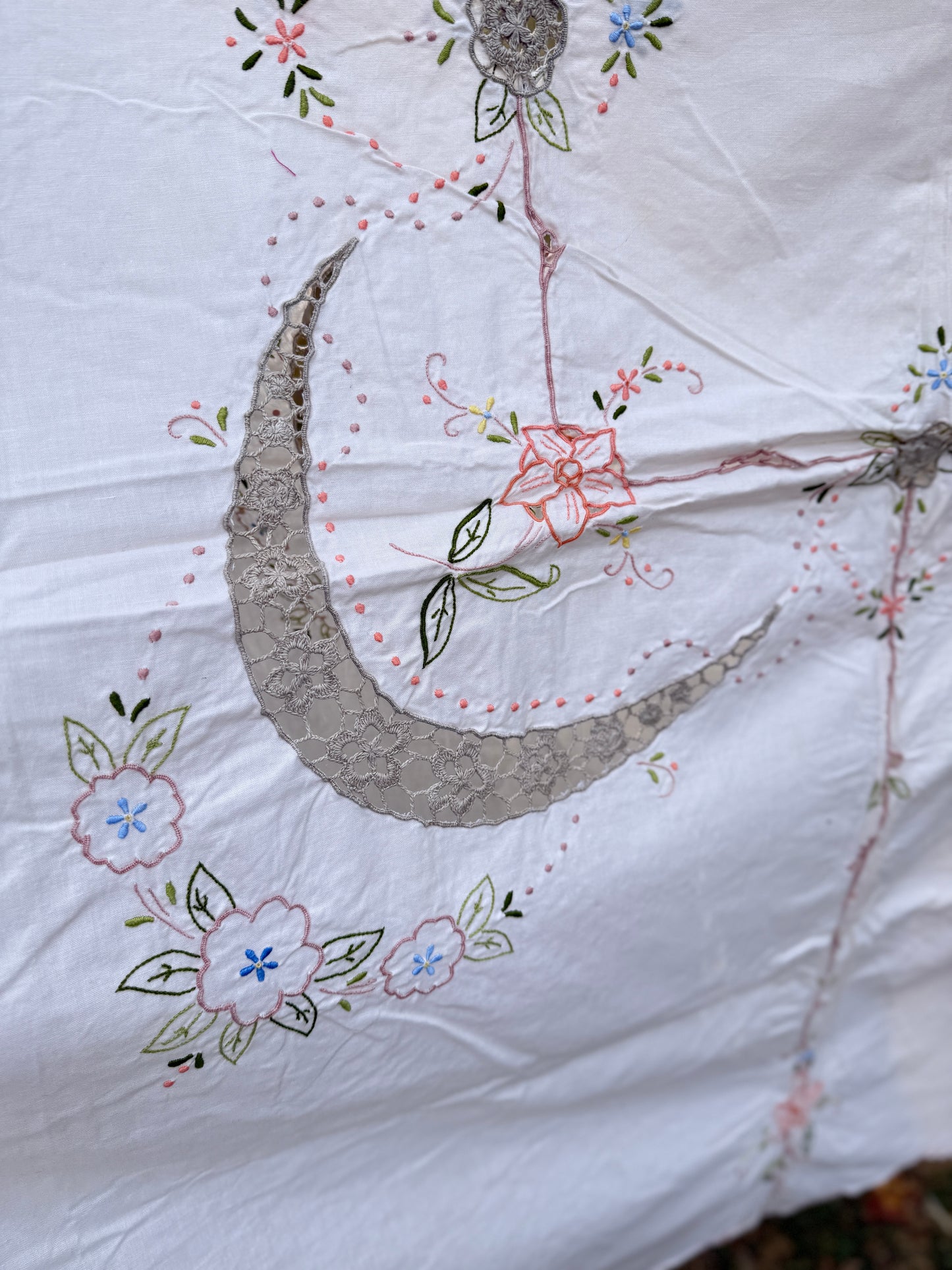 AA. off white multi colored 60" x 100"