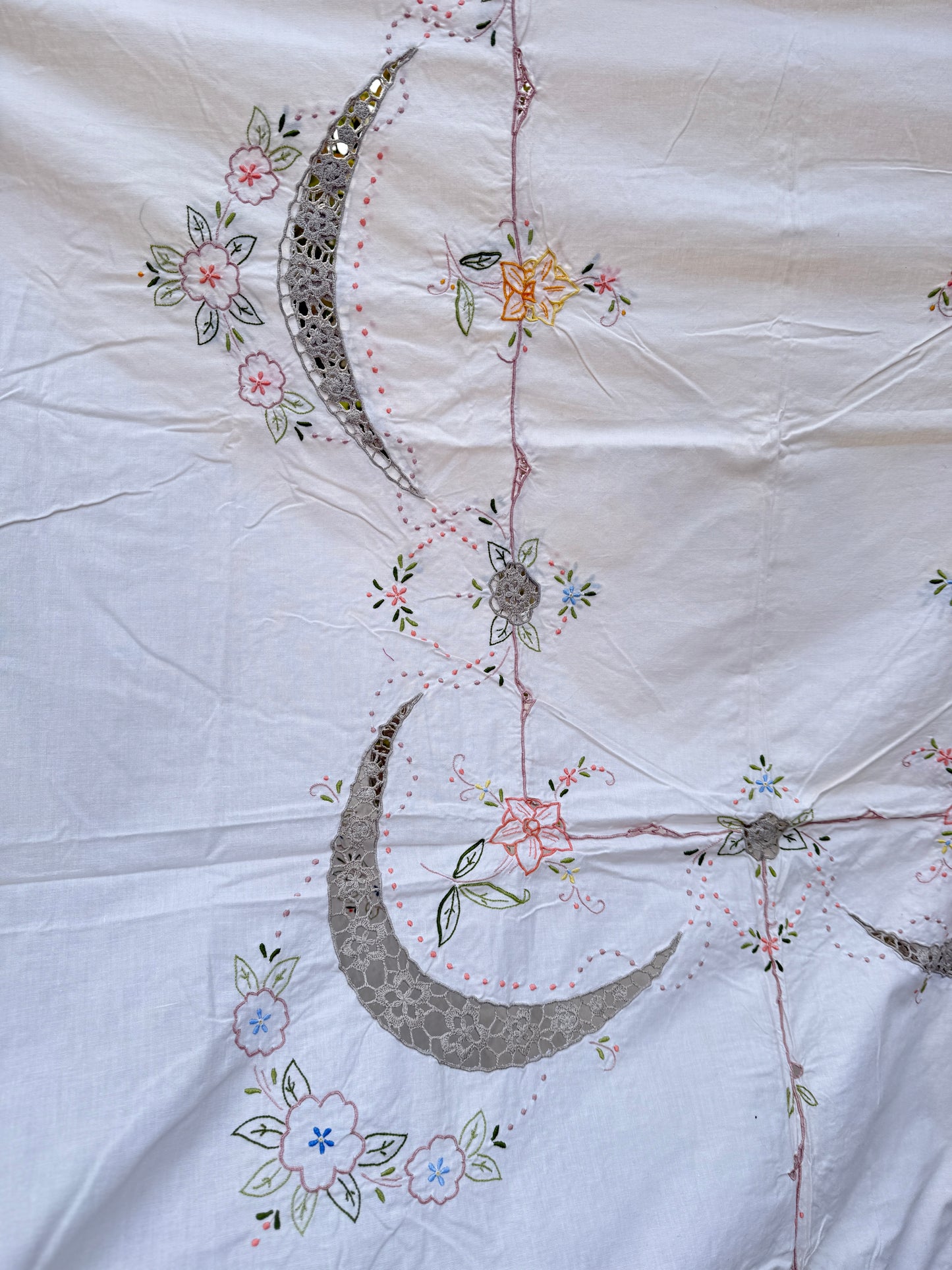 AA. off white multi colored 60" x 100"