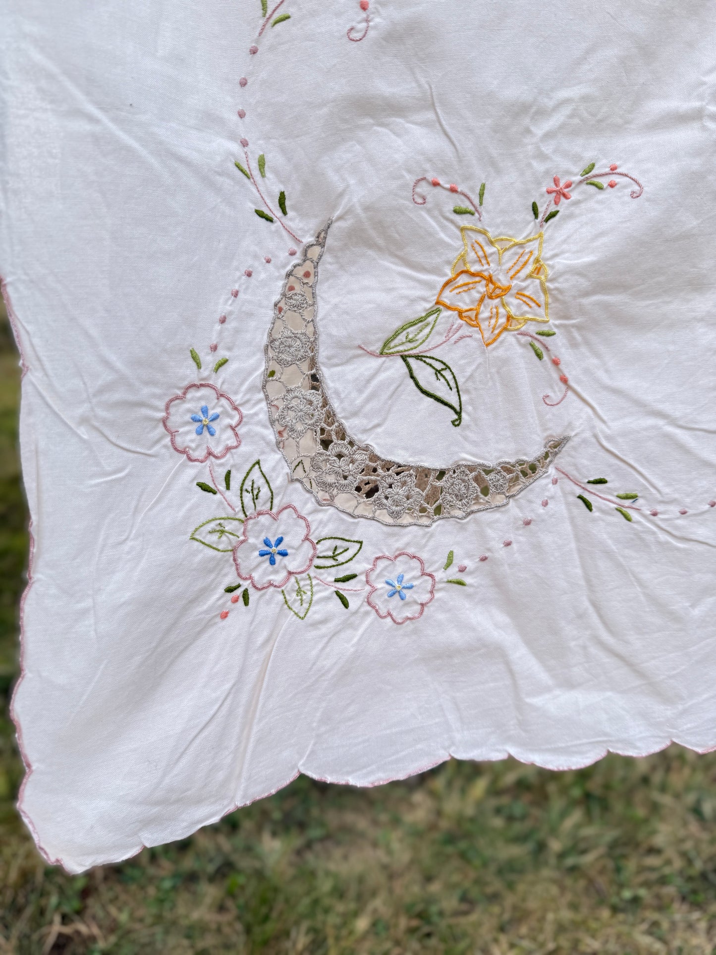 AA. off white multi colored 60" x 100"