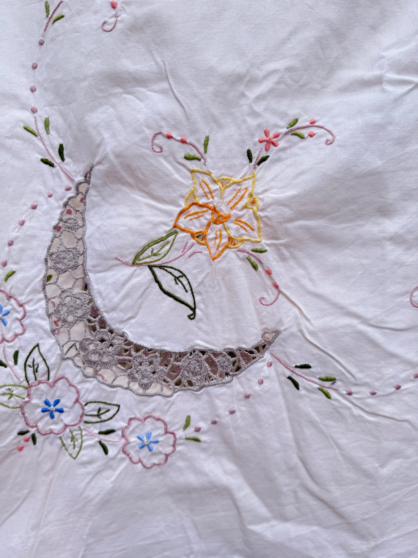 AA. off white multi colored 60" x 100"