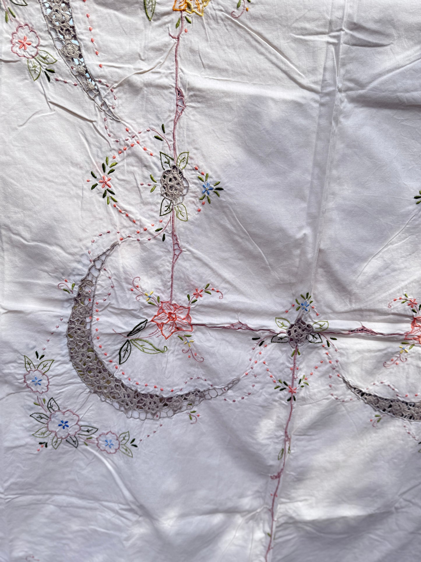 AA. off white multi colored 60" x 100"