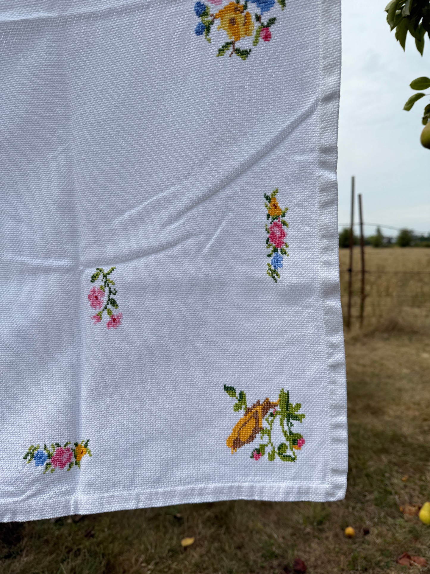 AA. colorful cross stitch with birds 36" x 38"