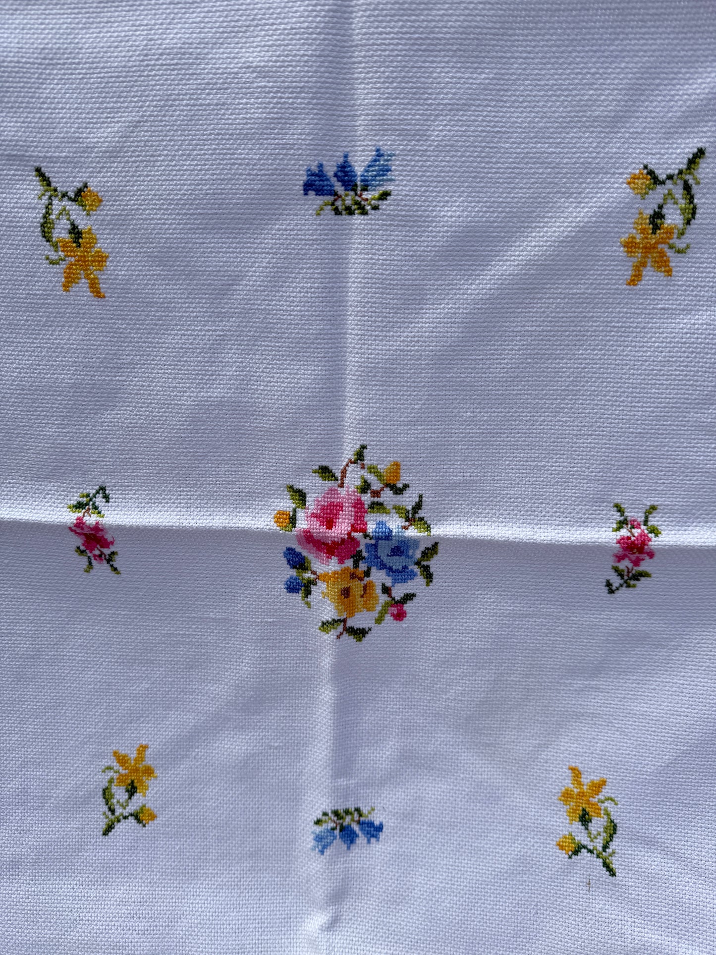 AA. colorful cross stitch with birds 36" x 38"