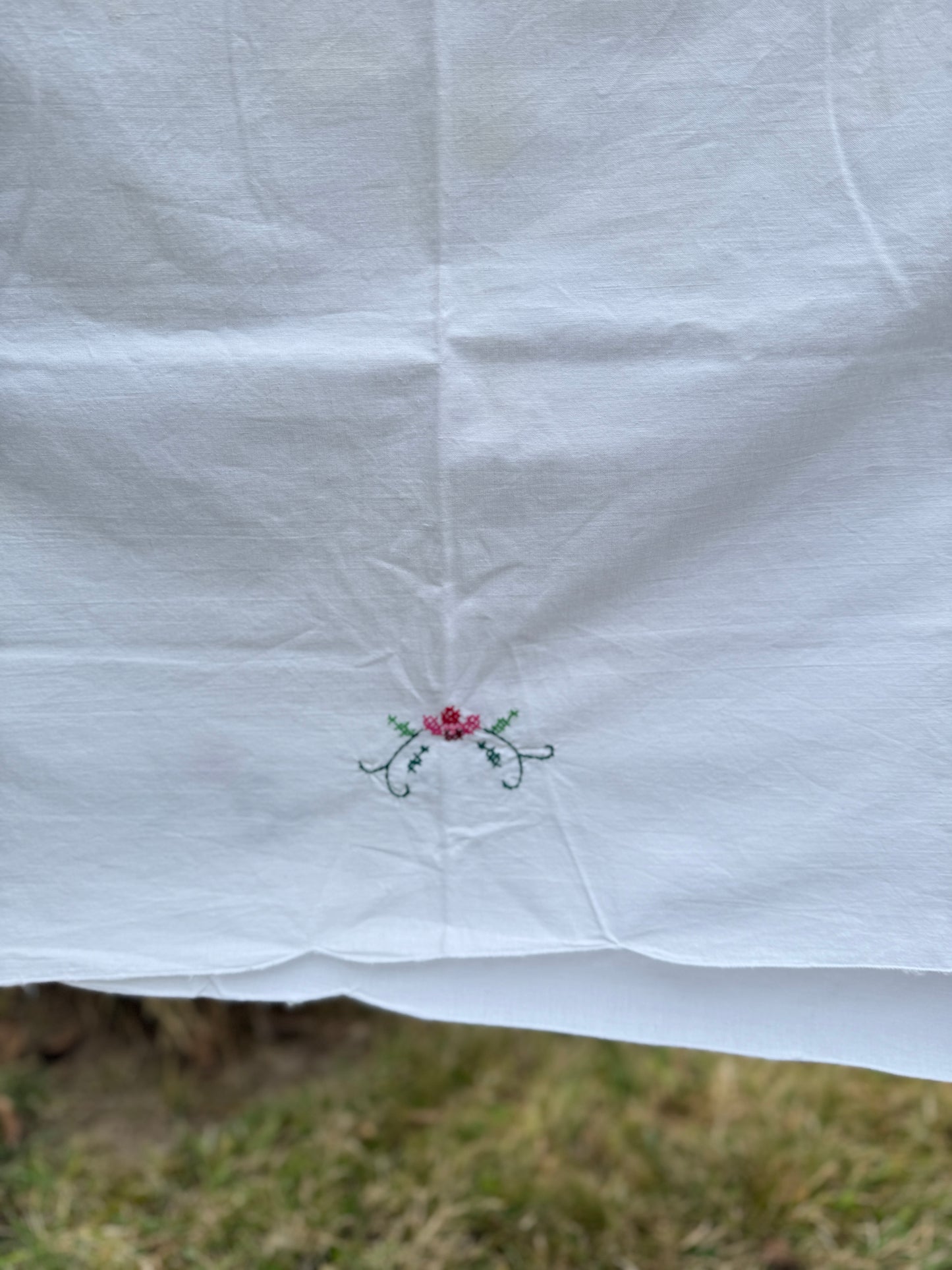 AA. colorful flowers with crochet insets 62" x 93"