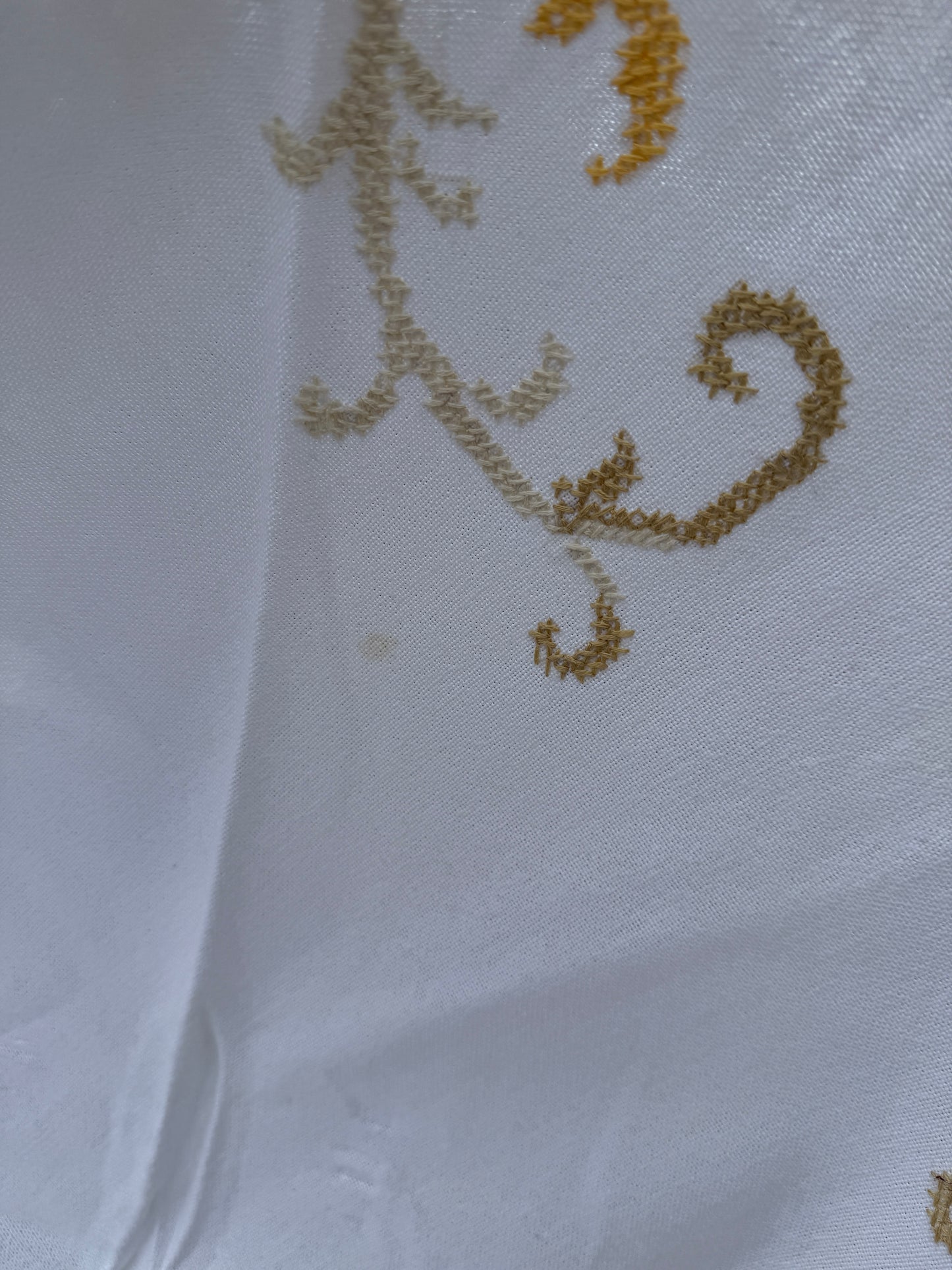 AA. pink and golden flowers on canvas 60" round