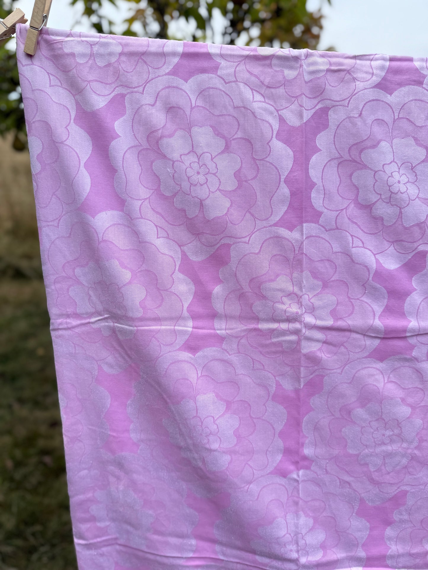 AA. Pink floral duvet cover 52" x 74"