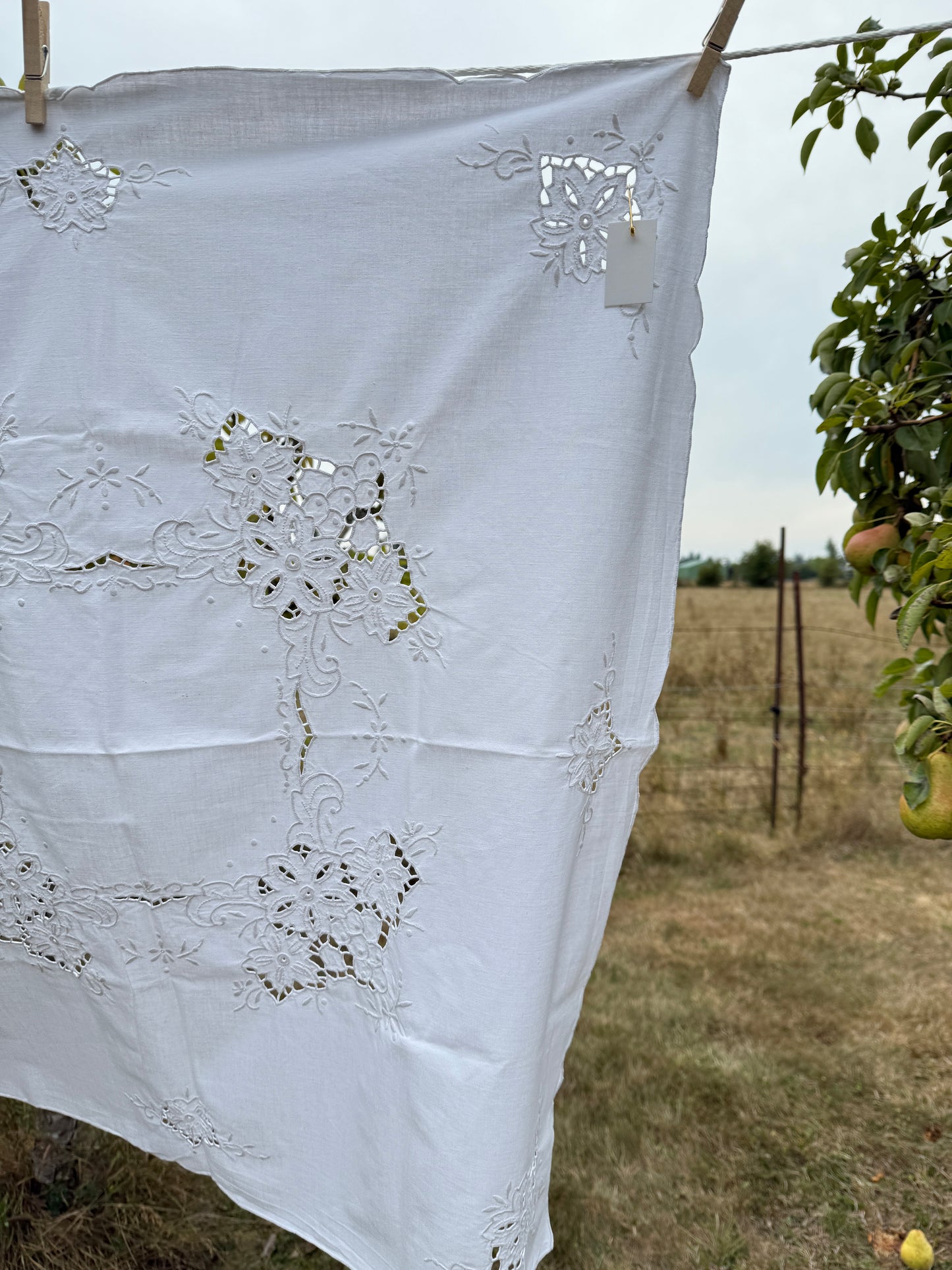 AA. white on white cutwork 32" x 34"