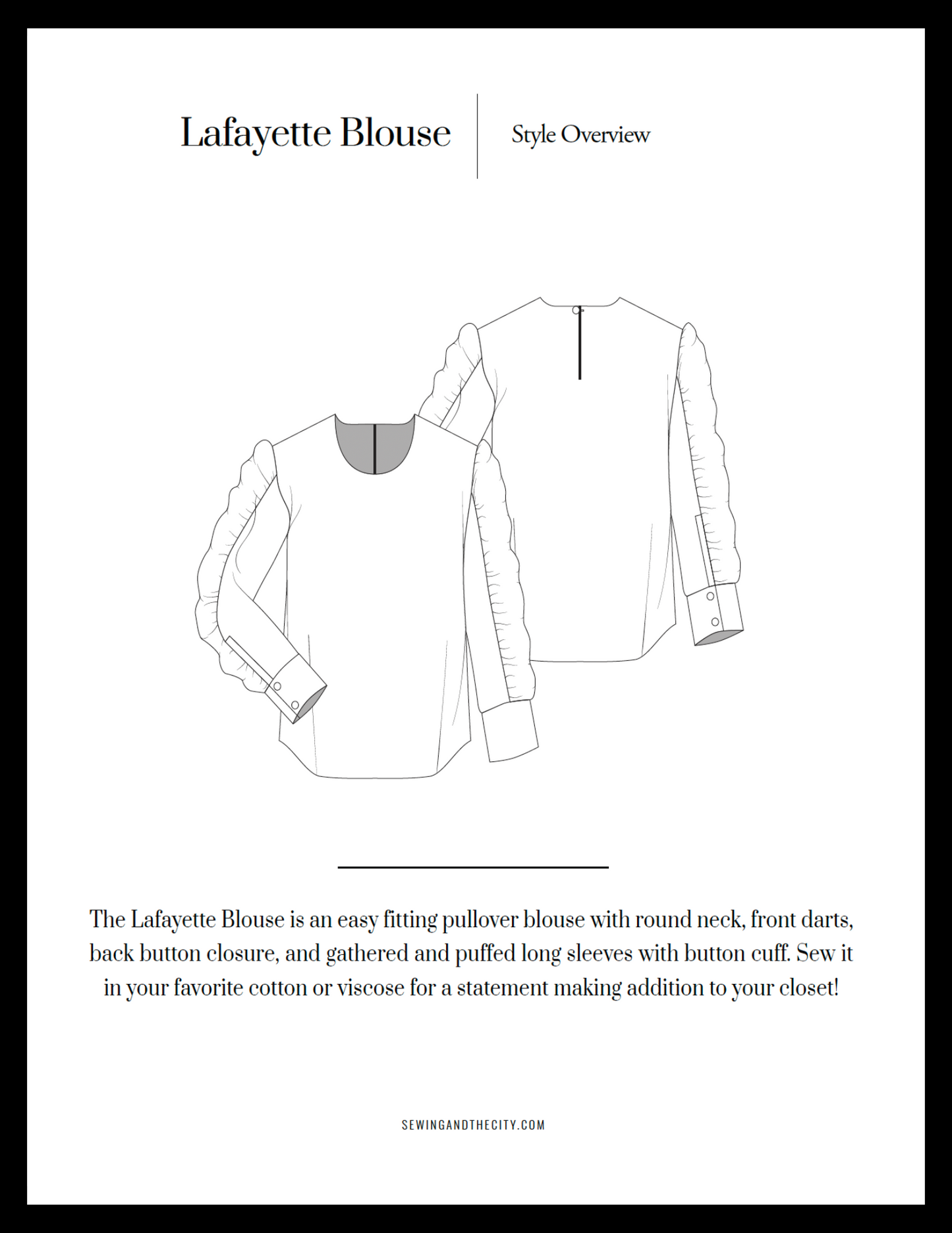 The Lafayette PDF Pattern