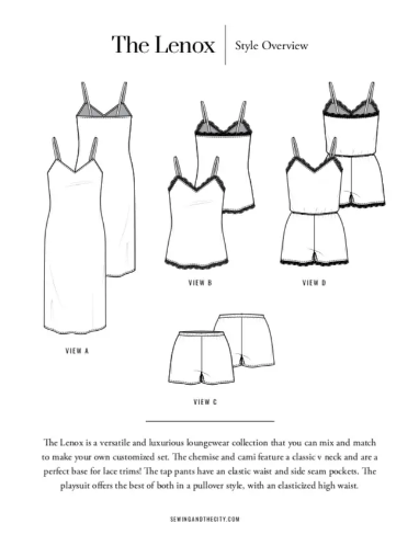 The Lenox PDF Pattern Set