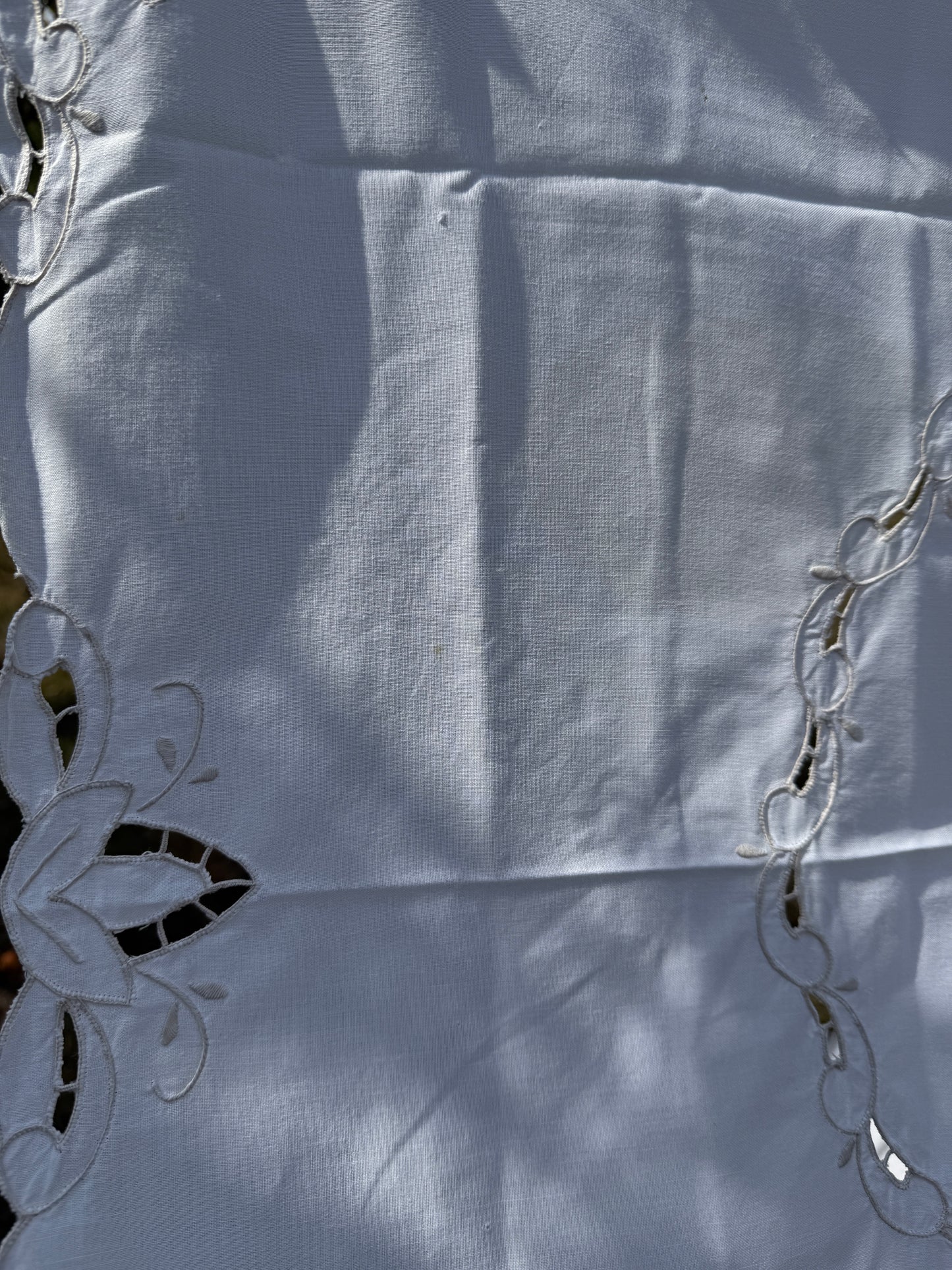 AA.white with grey embroidery 31" x 33"