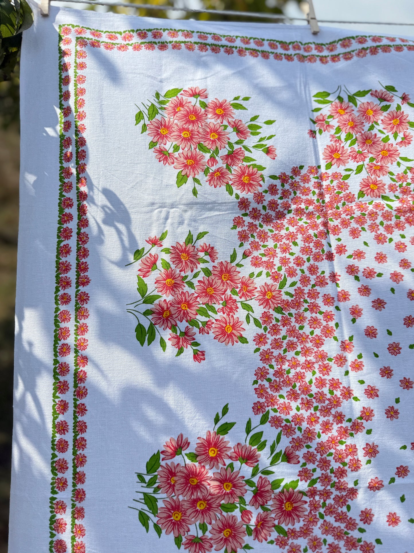 AA. printed colorful daisy  62" x 49"