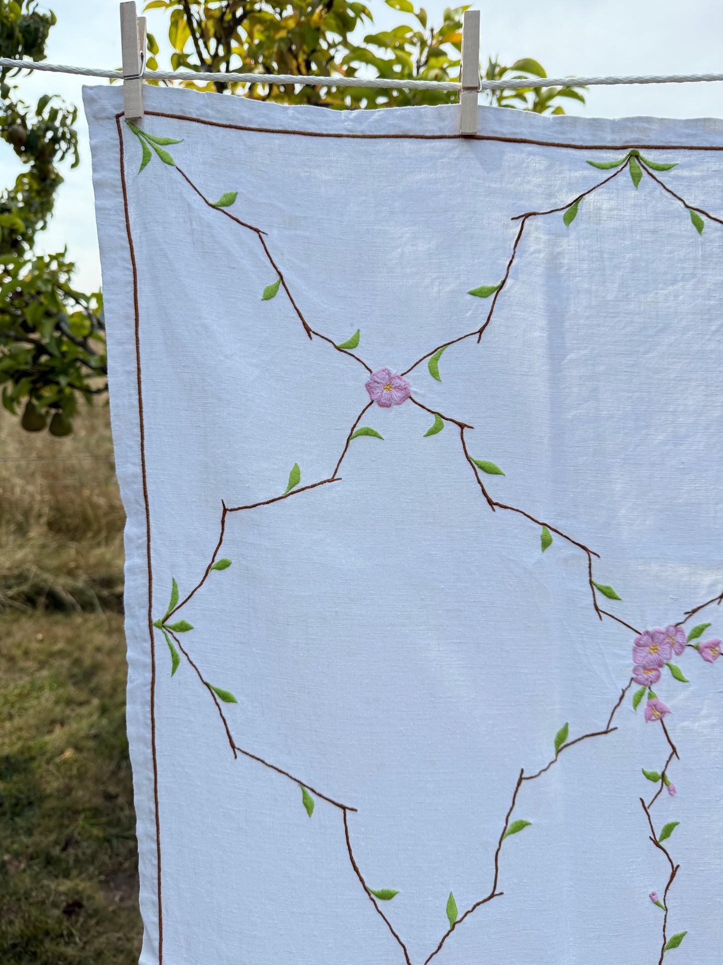 AA. pink cherry blossoms 42" x 42"