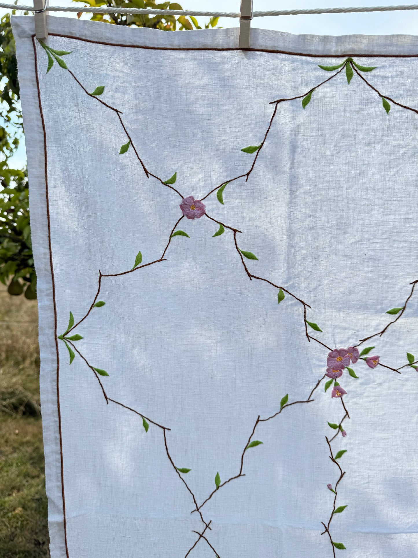 AA. pink cherry blossoms 42" x 42"