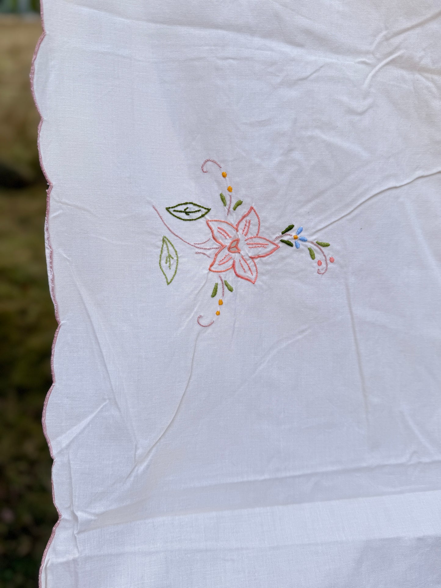 AA. off white multi colored 60" x 100"