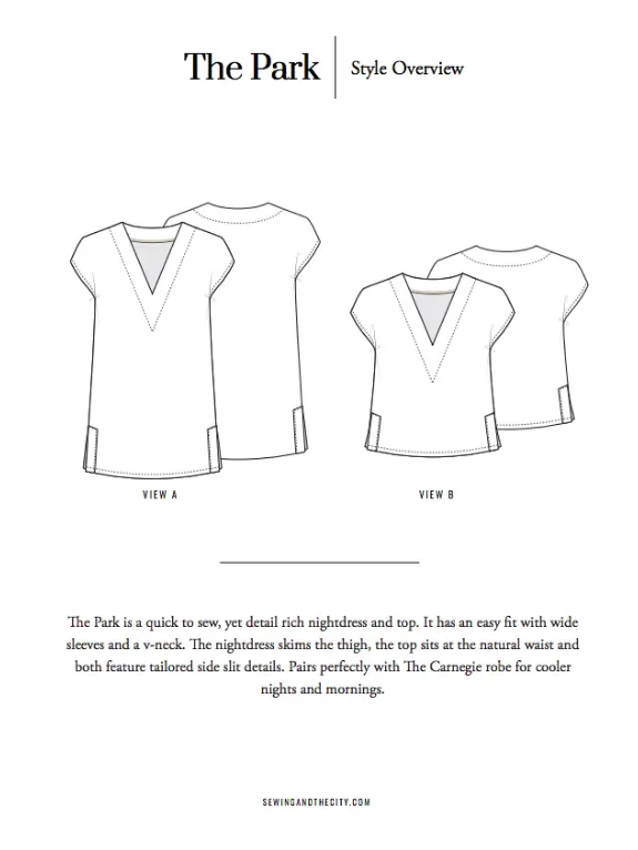 The Park Nightshirt PDF Pattern