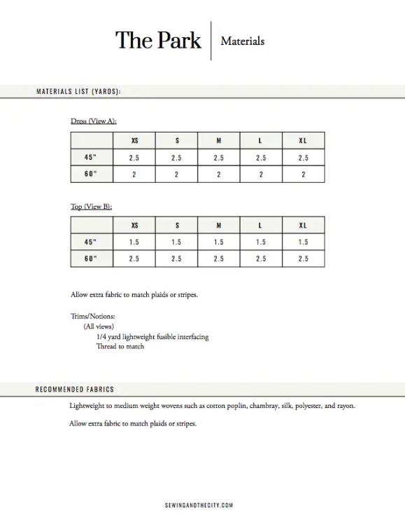 The Park Nightshirt PDF Pattern